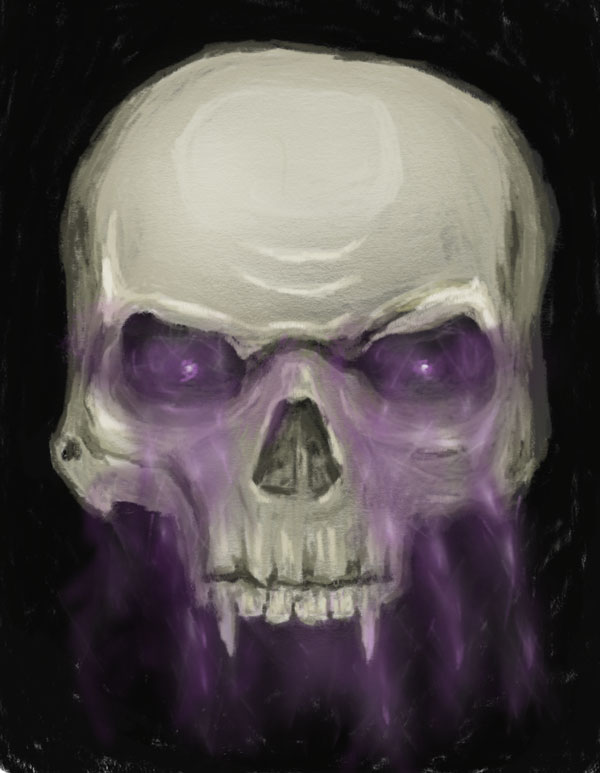 "vampire wraith skull painting"